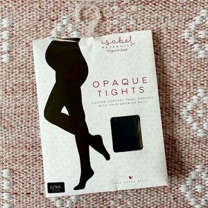 Isabel Maternity by Ingrid & Isabel Maternity Opaque Tights, Black, L/XL